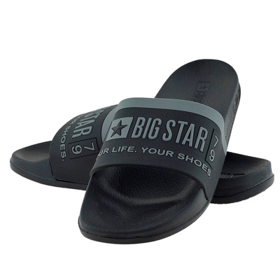 Czarne klapki domowe, basenowe Big Star