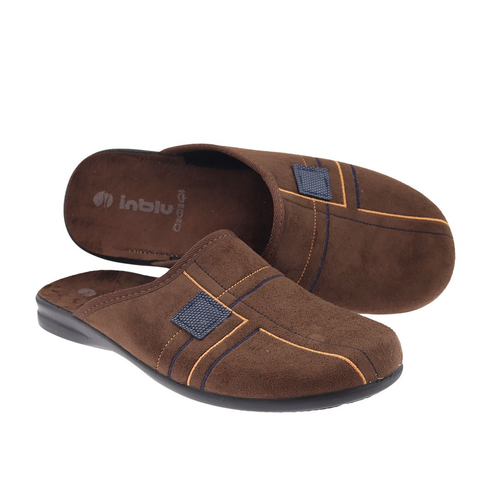 Коричневі чоловічі домашні тапочки Inblu