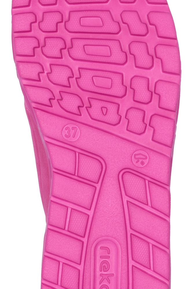 Кросівки кольору фуксії на шнурівці з екошкіри Rieker