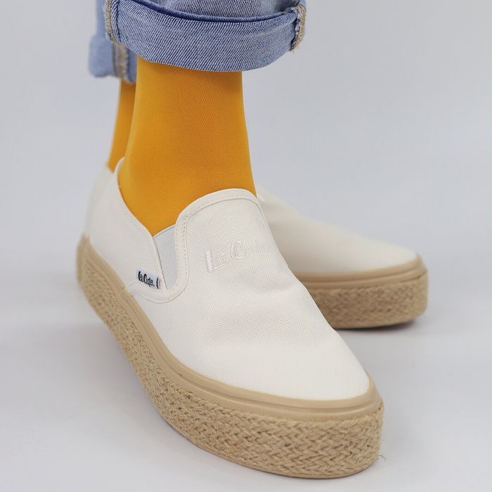 Білі еспадрільї на платформі Lee Cooper