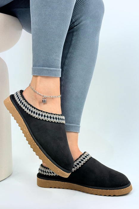 Жіночі темно-сині сліпони з гумовою вставкою