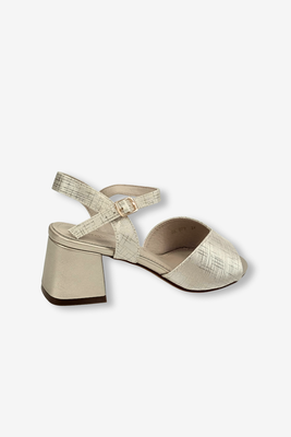 Срібні босоніжки на високих підборах від Sergio Leone 