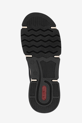 Черевики на плоскому ходу зелені, утеплені на блискавці та шнурках Rieker