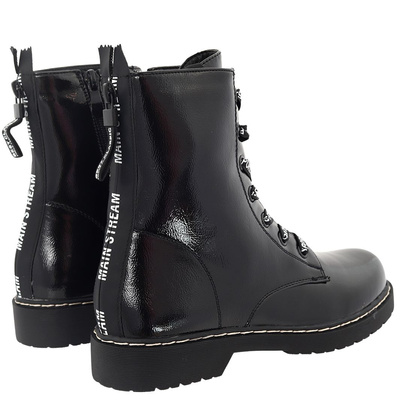Чорні лаковані чоботи Vinceza