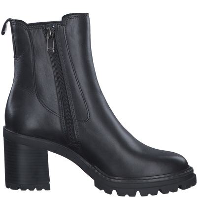 Черевики челсі на високому каблуці, чорні, 2-25451-41 Marco Tozzi