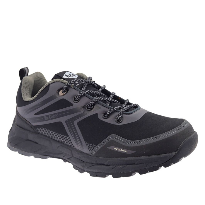 Чоловічі чорно-сірі спортивні туфлі Lee Cooper на шнурівці