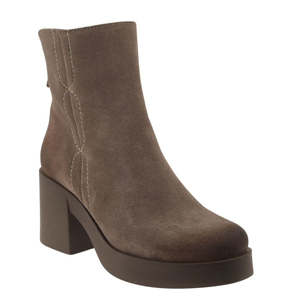 Бежеві замшеві шкіряні ботильйони від Lemar