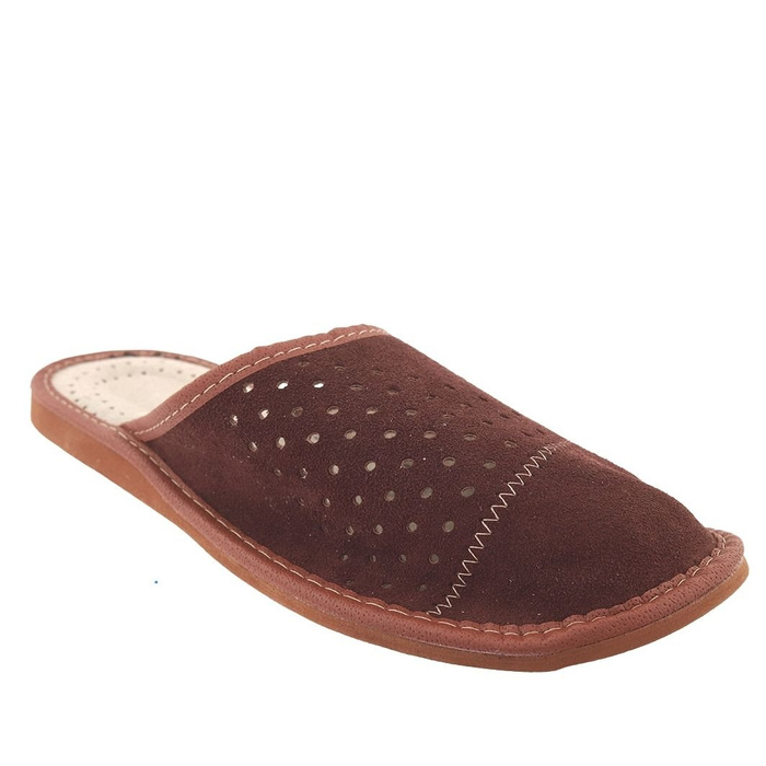 Kapcie męskie brązowe