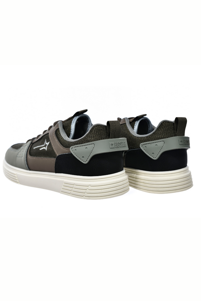Sneakersy męskie khaki przewiewne z ekoskóry Big Star