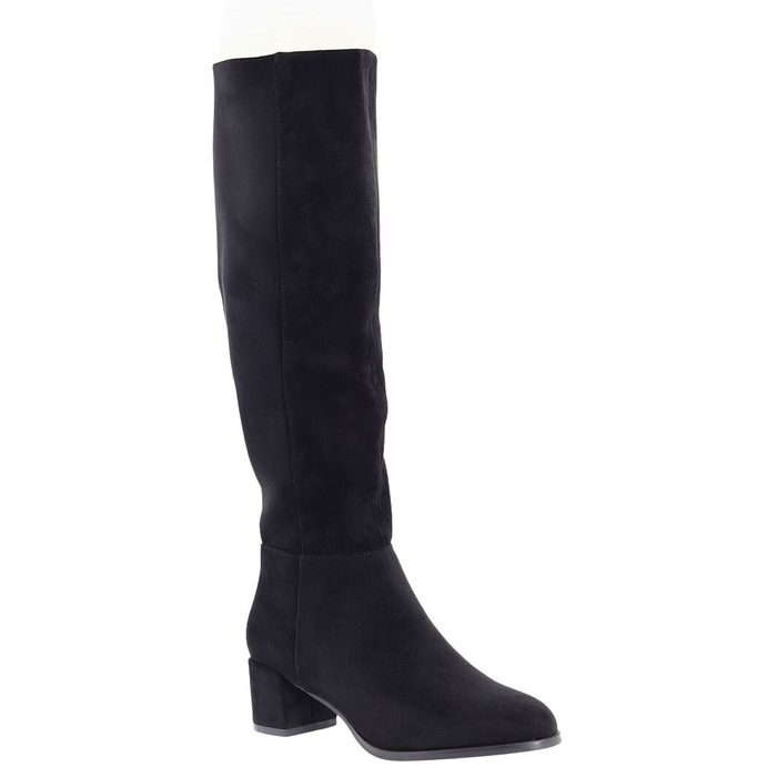 Чорні замшеві ботильйони на блискавці ззаду