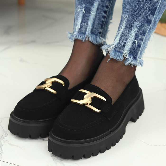 Чорні замшеві туфлі Filippo