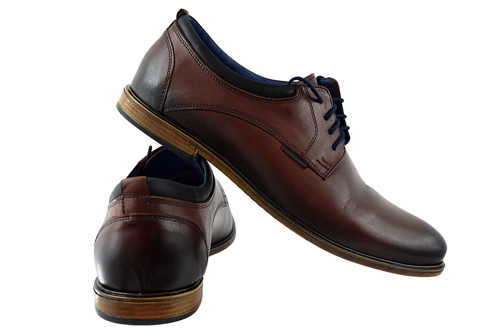 Półbuty męskie Nikopol 1614 brązowe