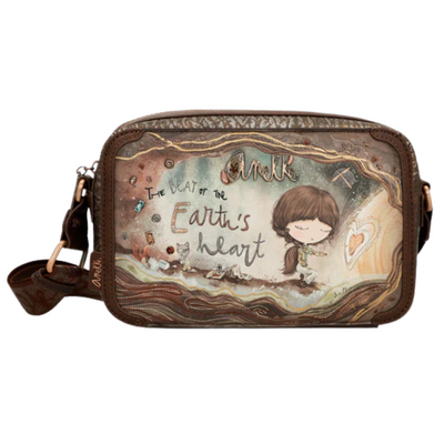 Маленька містка сумка-мессенджер на блискавці з широким ремінцем Anekke Corre