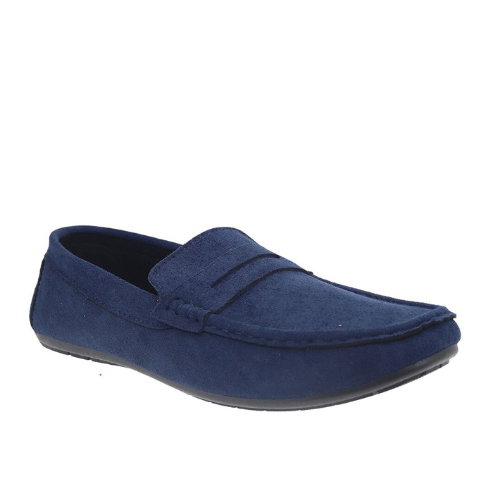 Чоловічі темно-сині замшеві мокасини Evento