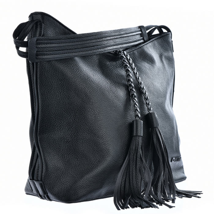 Torebka damska worek czarna z chwostem Big Star