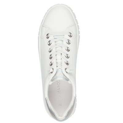 Білі жіночі кросівки на платформі Marco Tozzi