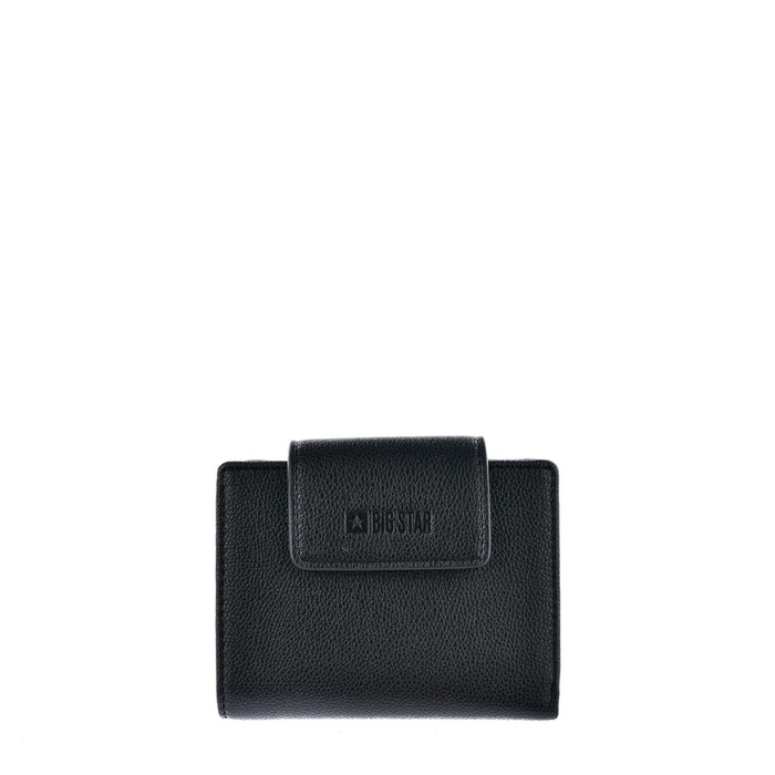 Mały portfel czarny na zatrzask Big Star