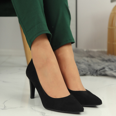 Чорні замшеві туфлі Clasicco