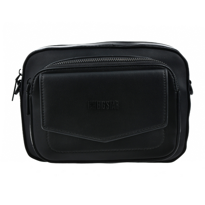 Маленька чорна сумка з відділеннями та ремінцем Big Star