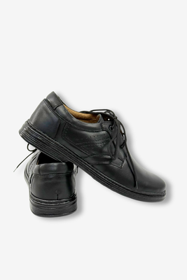 Шкіряні сліпони на танкетці на блискавці, чорні