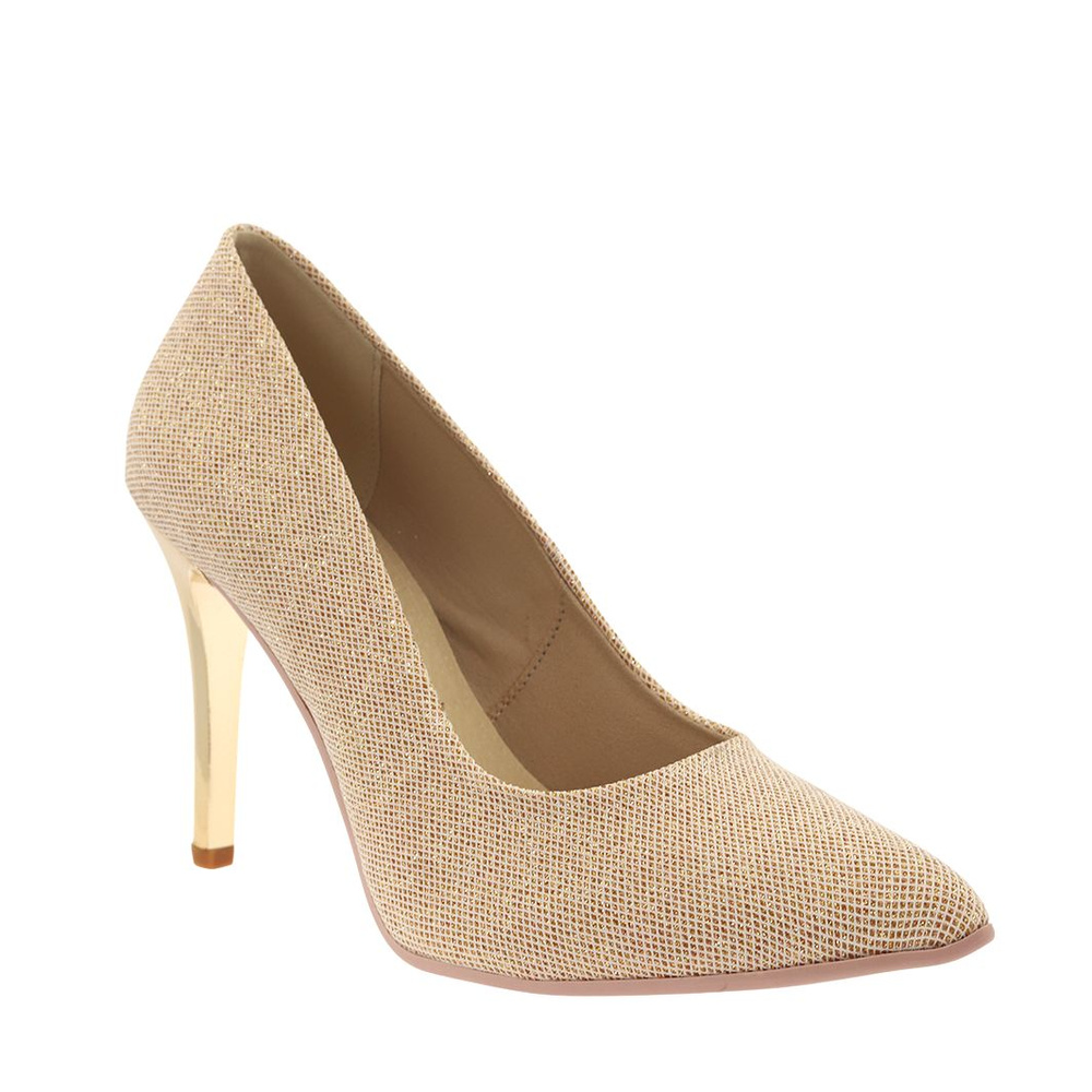 Золоті туфлі на шпильці з блискітками Dantex