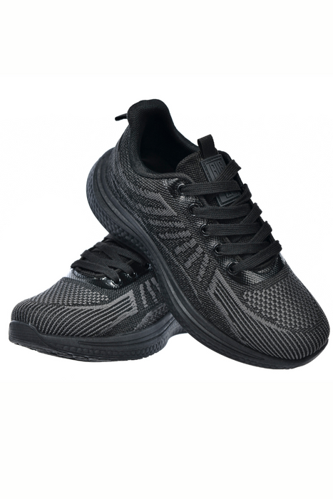 Damskie sneakersy czarne sznurowane na grubszej podeszwie Big Star