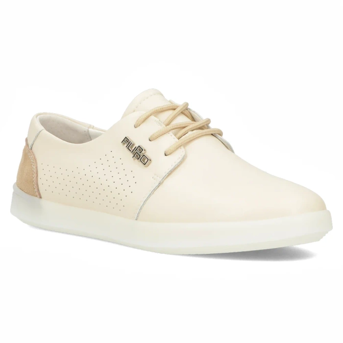 Бежеві шкіряні спортивні туфлі Filippo