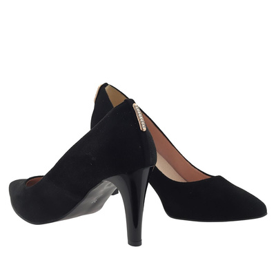 Чорні замшеві туфлі Clasicco