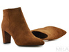 Stylowe botki Sergio Leone na wyższym obcasie - camel BT548