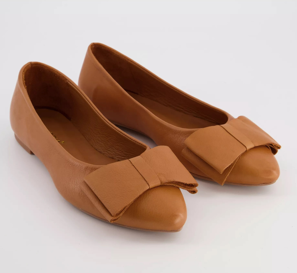 Жіночі гладкі коричневі балетки Venezia