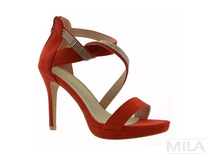 Елегантні червоні босоніжки SABATINA DM19-4