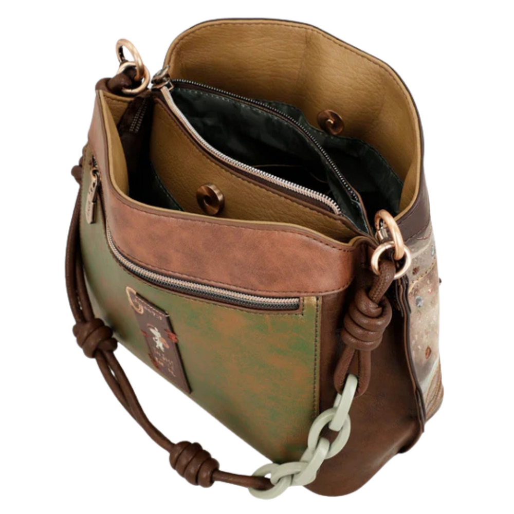 Маленька сумка на три відділення, на блискавці і магнітній кліпсі Anekke Core