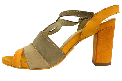 Sandały Simen 6554 beżowo - żółte