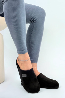 Жіночі темно-сині сліпони з гумовою вставкою