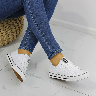 Жіночі білі кросівки Big Star з екошкіри