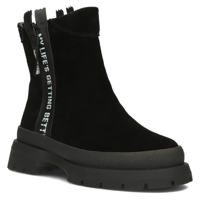 Чорні шкіряні жіночі ботильйони Filippo