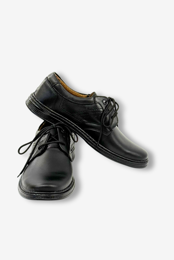 Шкіряні сліпони на танкетці на блискавці, чорні