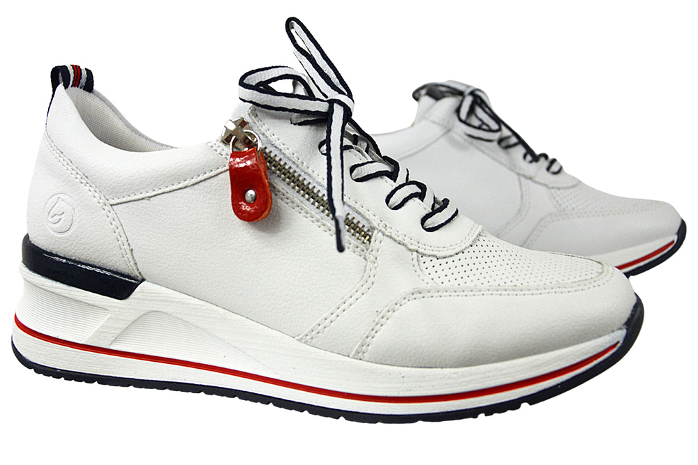 Sneakersy Remonte D3207-80 białe