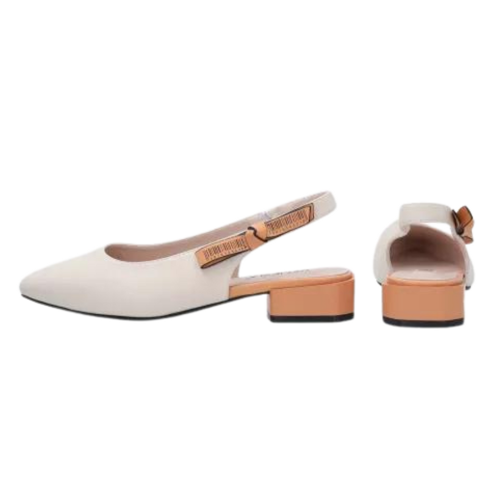 Бежеві шкіряні туфлі Venezia на високих підборах