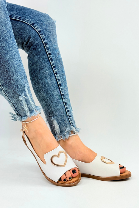 Білі ажурні шкіряні босоніжки на танкетці Filippo