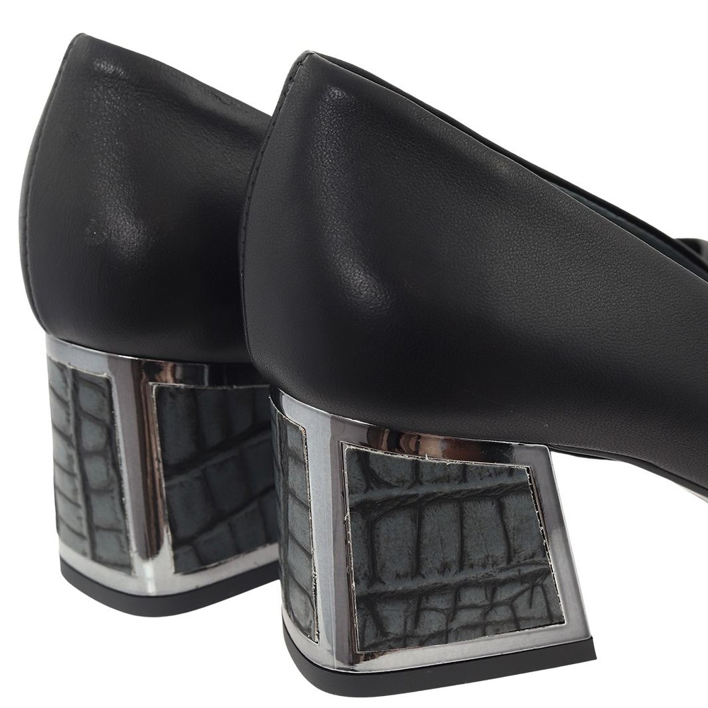 Czółenka skórzane czarne Kordel