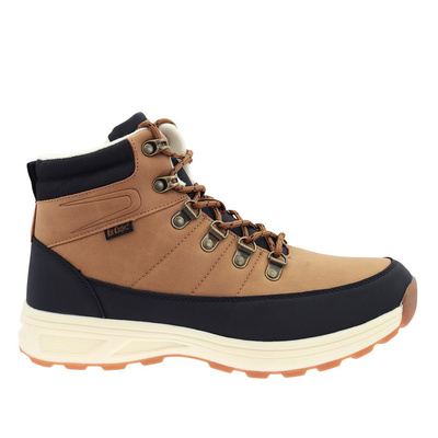 Trekkingi męskie brązowe sznurowane Lee Cooper