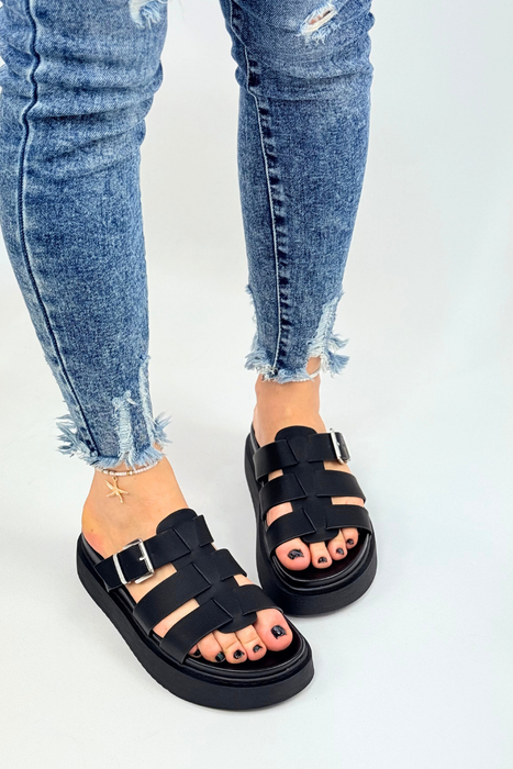 Світло-золоті шкіряні шльопанці Tamaris