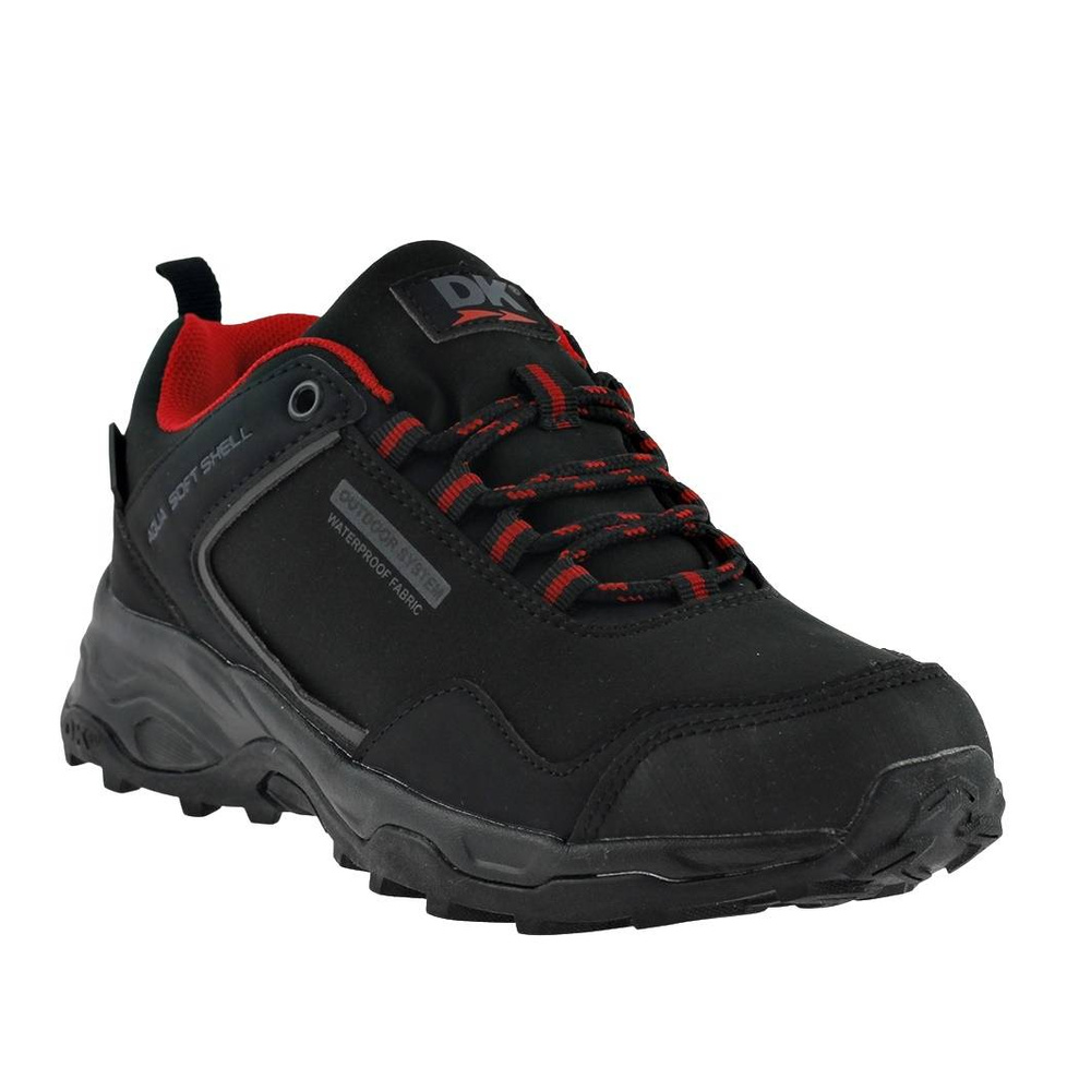 Молодіжне трекінгове взуття чорно-червоне DK