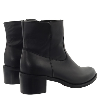 Чорні шкіряні ботильйони з колодкою Pesco