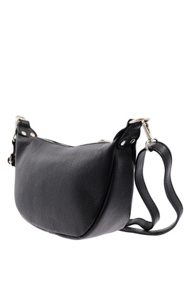 Mała czarna crossbody ze skóry licowej Ryłko