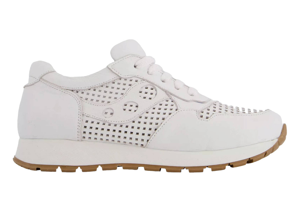 Модні білі жіночі шкіряні кросівки Venezia