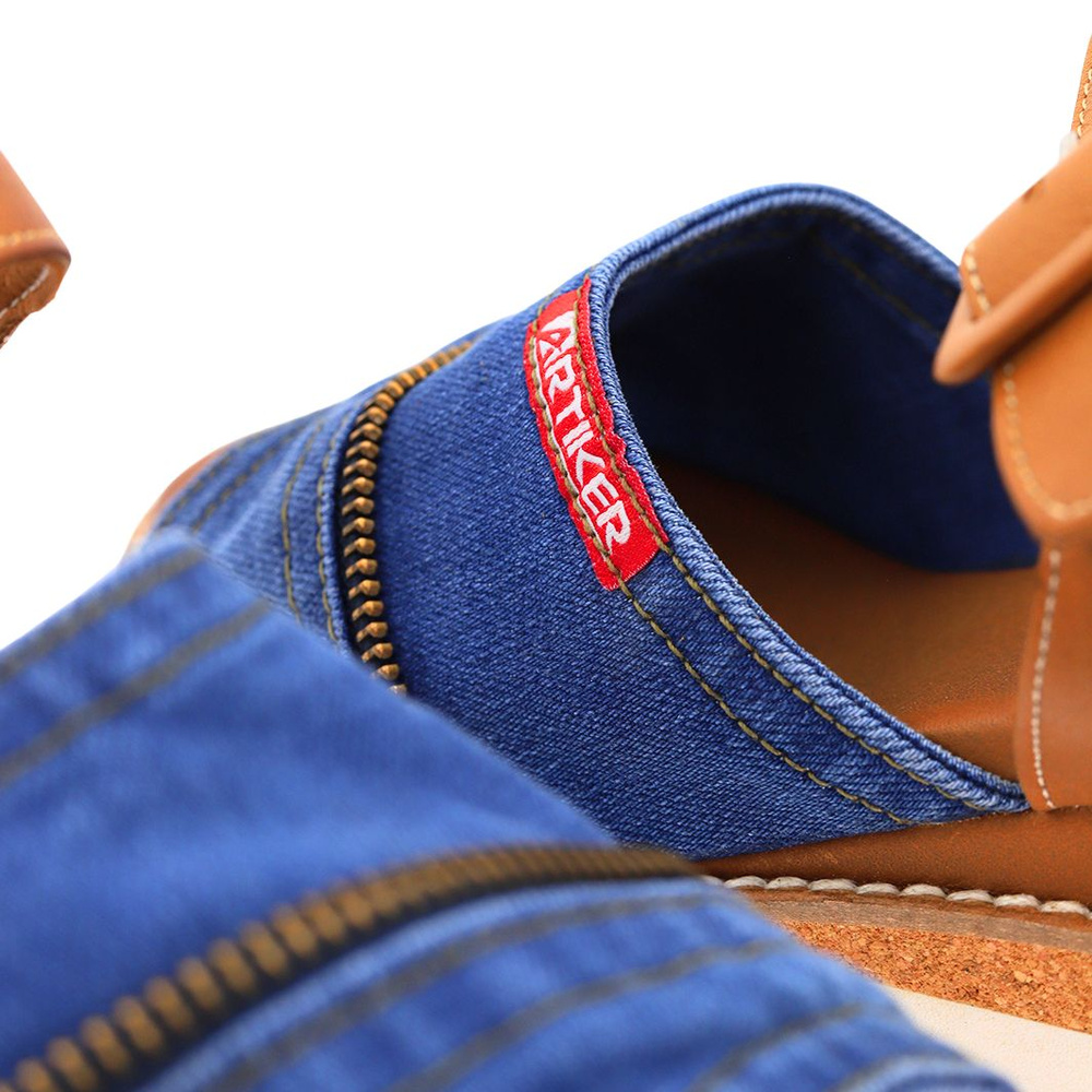 Jeansowe sandały na koturnie Artiker