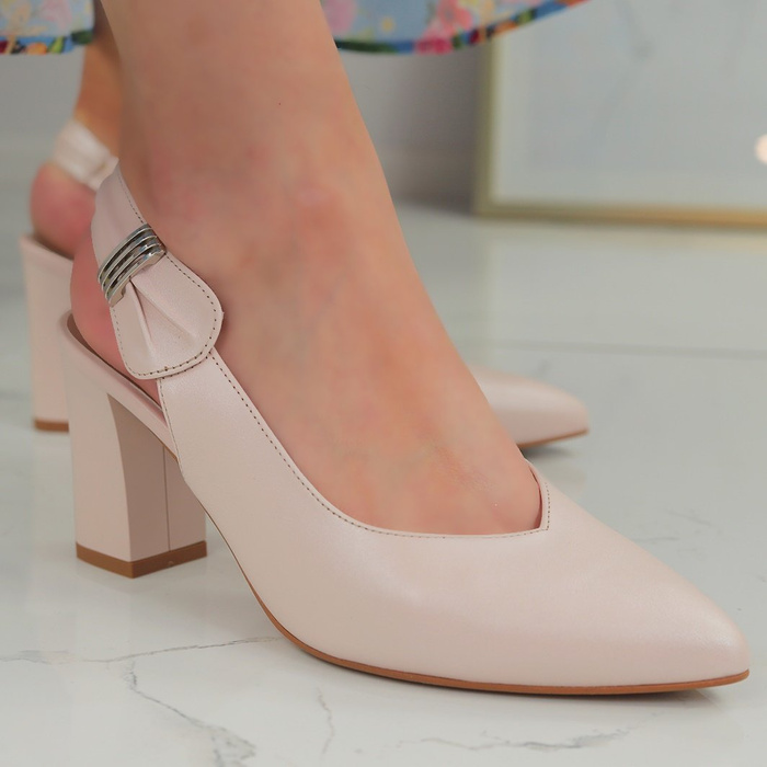 Рожеві босоніжки Kaniowski на високих підборах