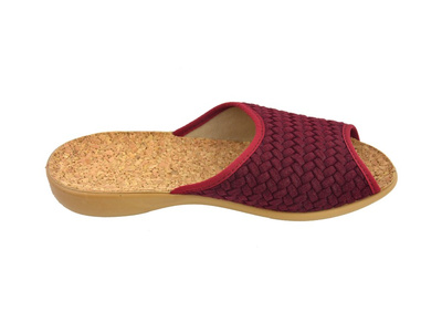 Kapcie damskie BEFADO 254D 129 bordowe